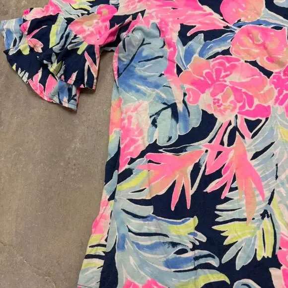 Lilly pulitzer large flutter sleeve casual t shirt - Picture 4 of 6